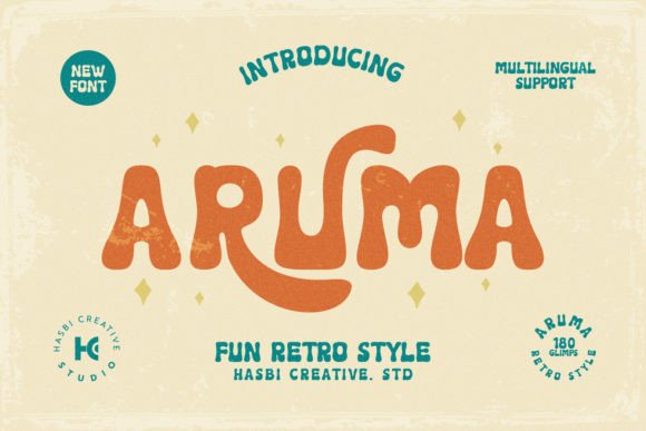 Aruma: The Retro Display Font for 70s-Inspired Marketing