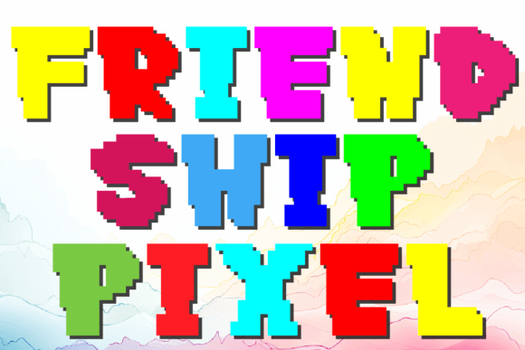 Pixel Friendship: A Charming Pixel Art Display Font