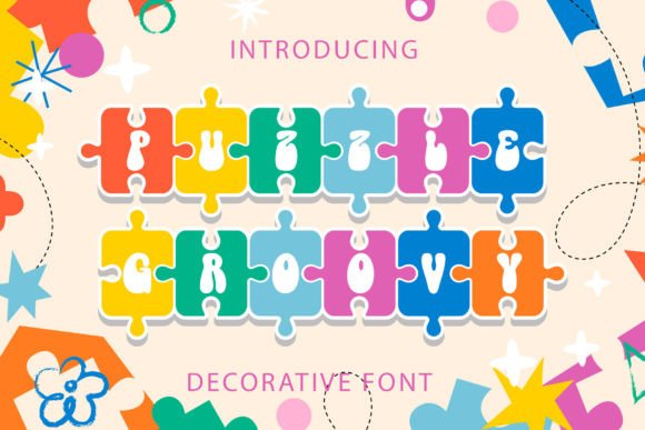 Puzzle Groovy: The Perfect Display Typeface for Creative Shop Brands