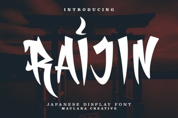 Raijin: A Japanese Display Font for Editorial Design