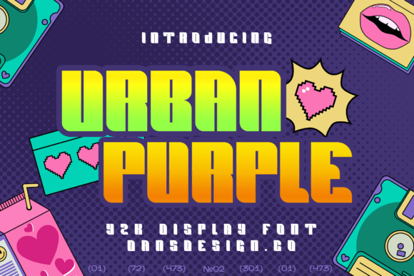 Urban Purple Typeface Review: Y2K Style for Modern Editorial Design